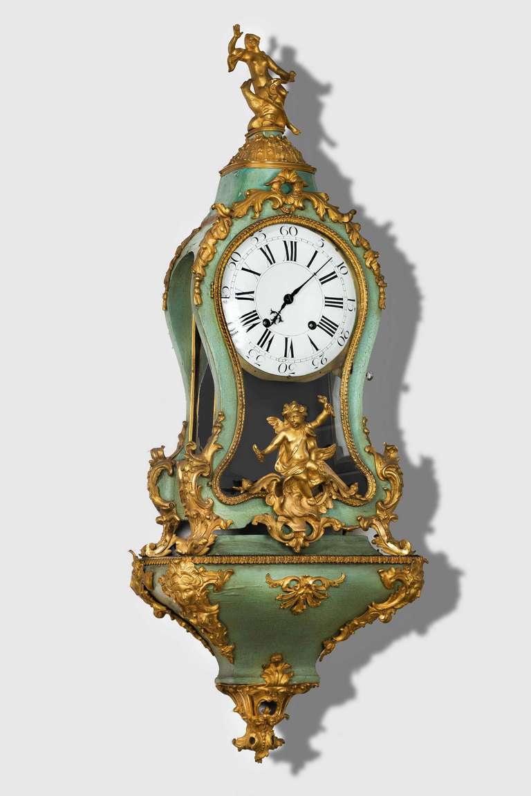 British Louis XIV Period Clock on Bracket For Sale