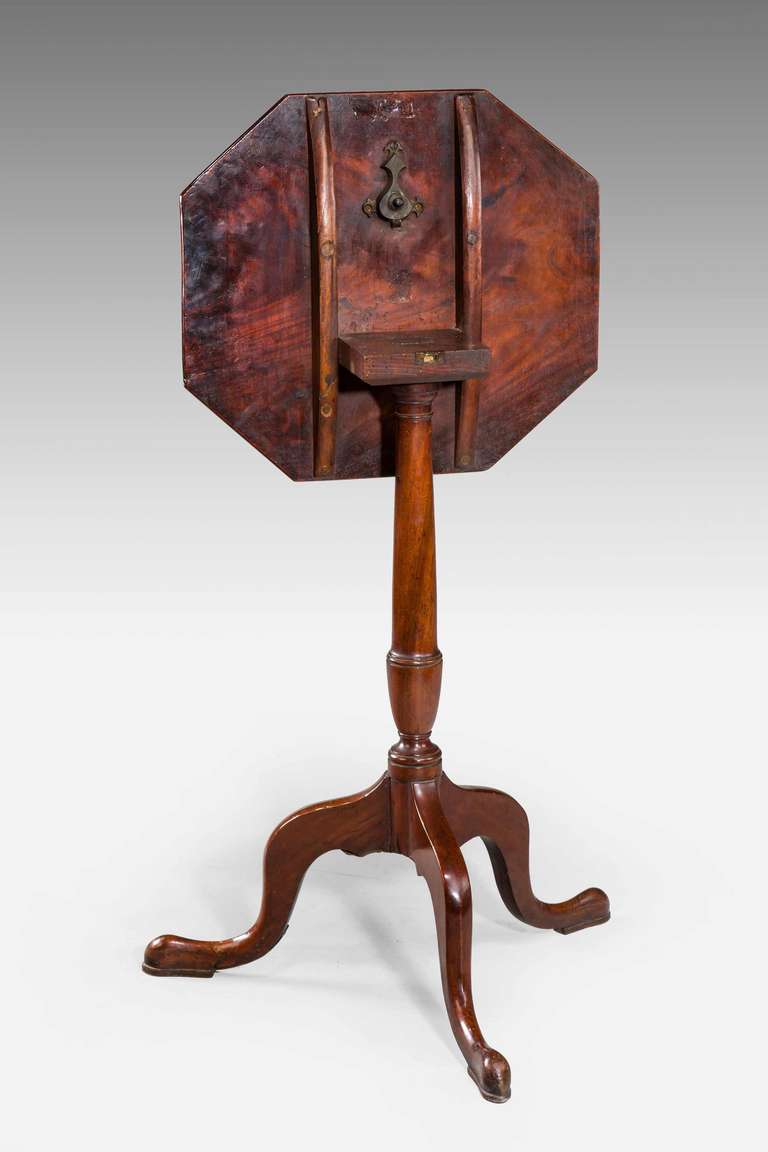 George III Period Tripod Table with an Octagonal Top 2