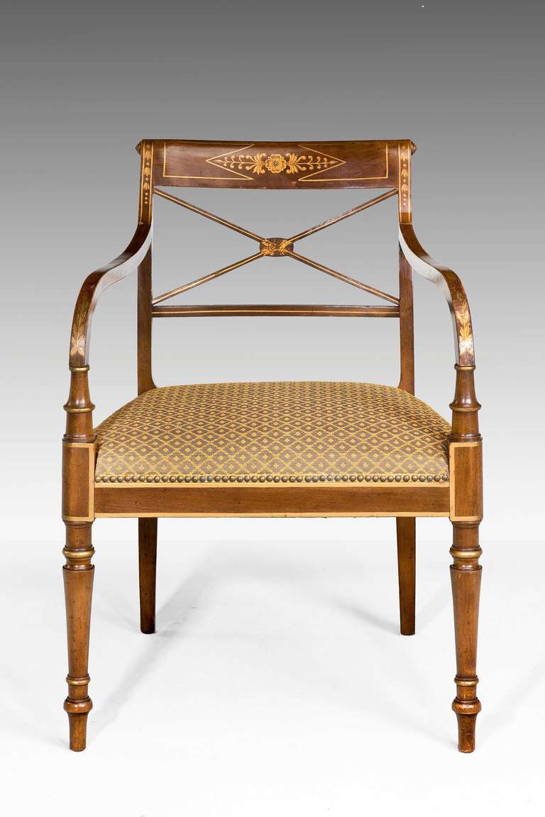 20th Century Set of Six George III Design Armchairs