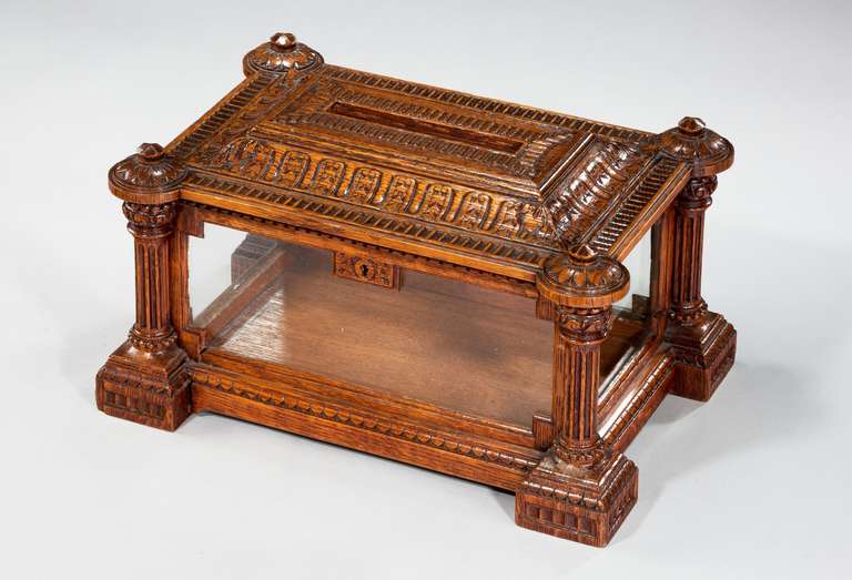British 19th Century Oak Letterbox