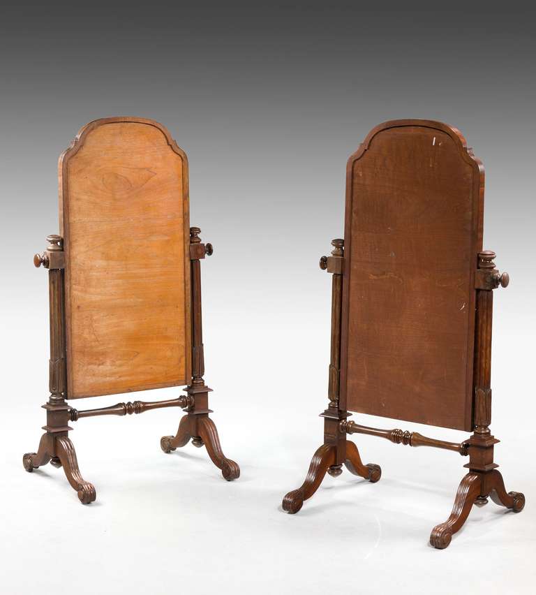 Pair of Mid-19th Century Children's Cheval Mirrors In Good Condition In Peterborough, Northamptonshire