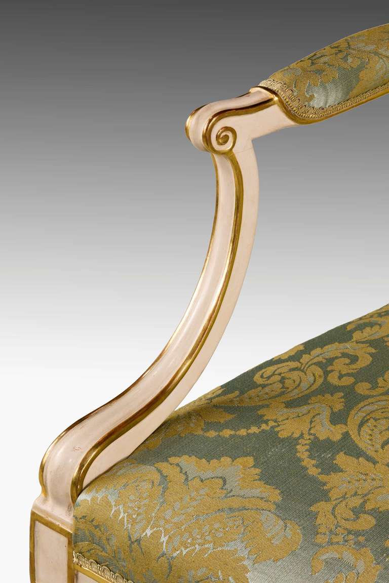 Giltwood Chippendale Period Parcel-Gilt Elbow Chair