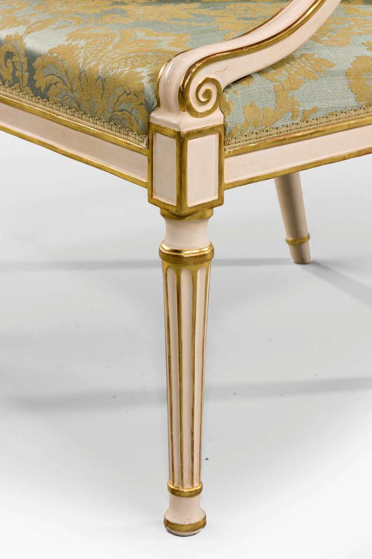 Chippendale Period Parcel-Gilt Elbow Chair 2