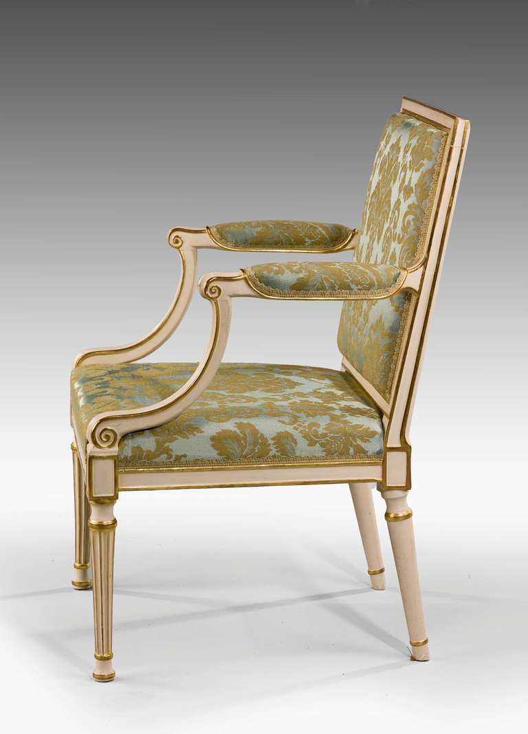 Chippendale Period Parcel-Gilt Elbow Chair In Good Condition In Peterborough, Northamptonshire