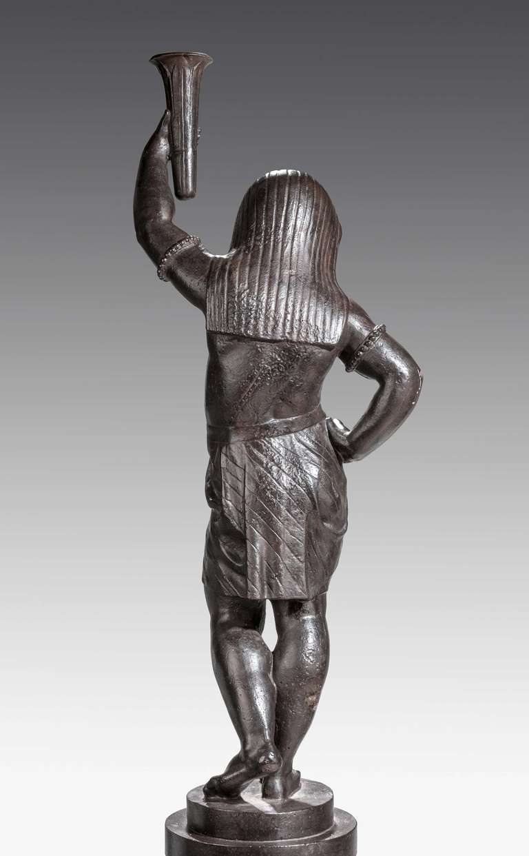Bronze Patinated Cast Iron Figure For Sale 2