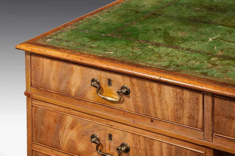 British Regency Period Mahogany Partners Desk