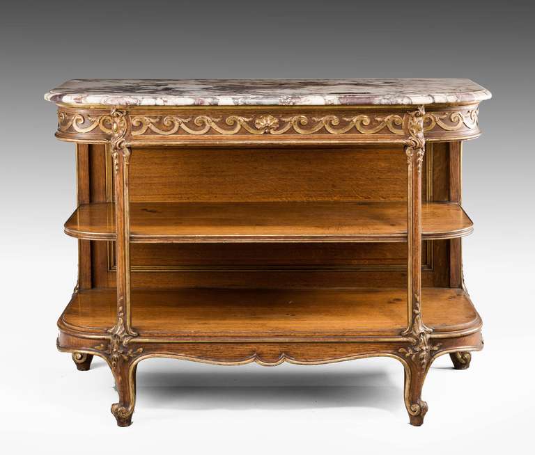 Mid-19th Century Oak and Parcel-Gilt Side Cabinet 2