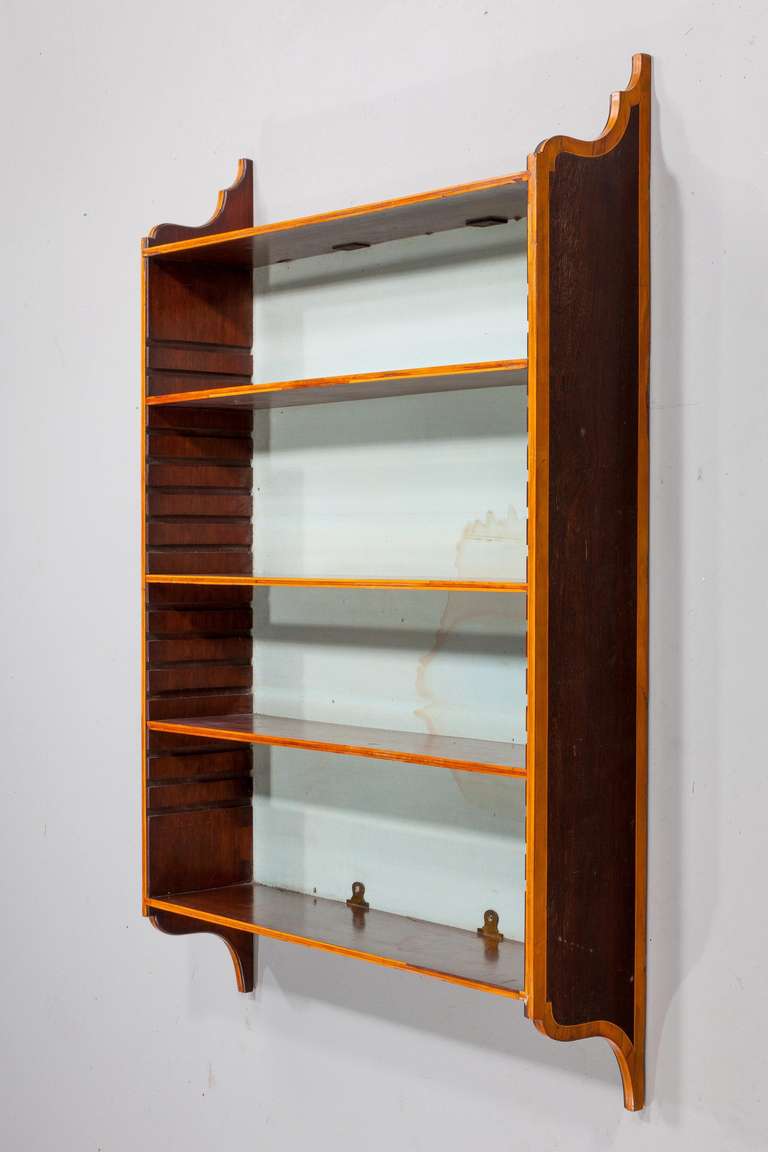 Attractive Set of Early 20th Century mahogany and boxwood adjustable Wall Shelves.

RR