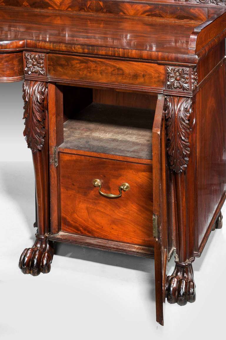 Mahogany Regency Period Pedestal Sideboard