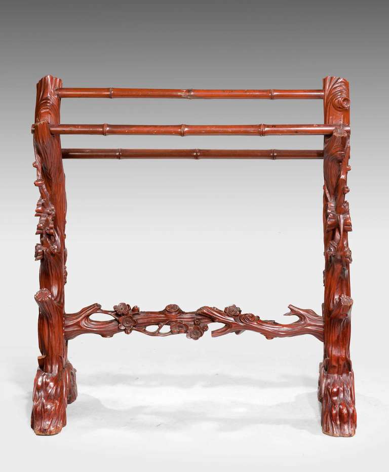 19th Century Carved Towel Rail 2