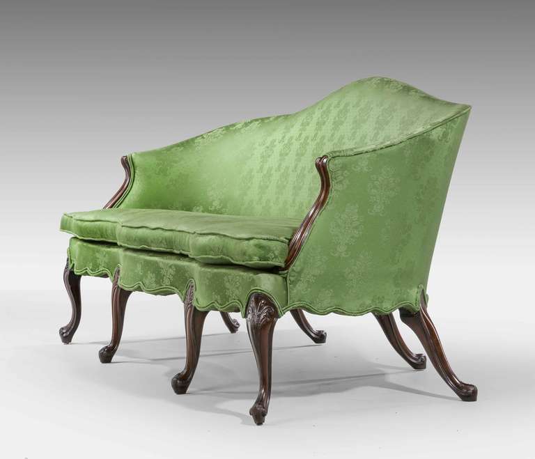 George III Period Mahogany Sofa In Good Condition In Peterborough, Northamptonshire