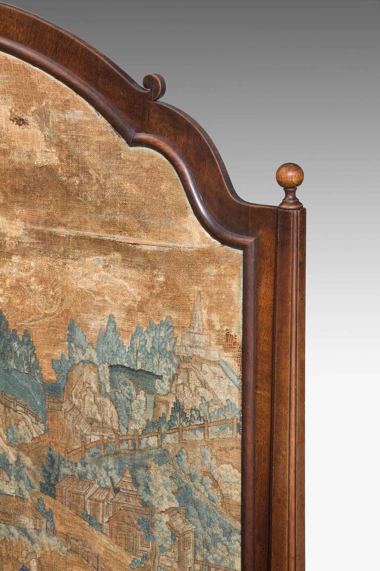 18th Century and Earlier George I Period Walnut Cheval Screen