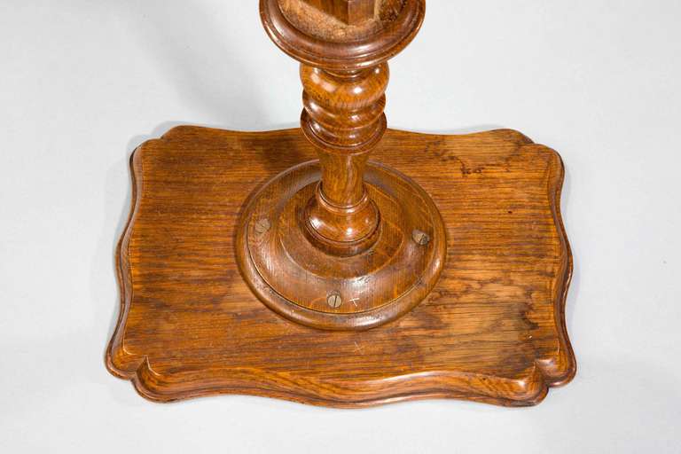 Attractive Late 19th Century Oak Candle Stand 4