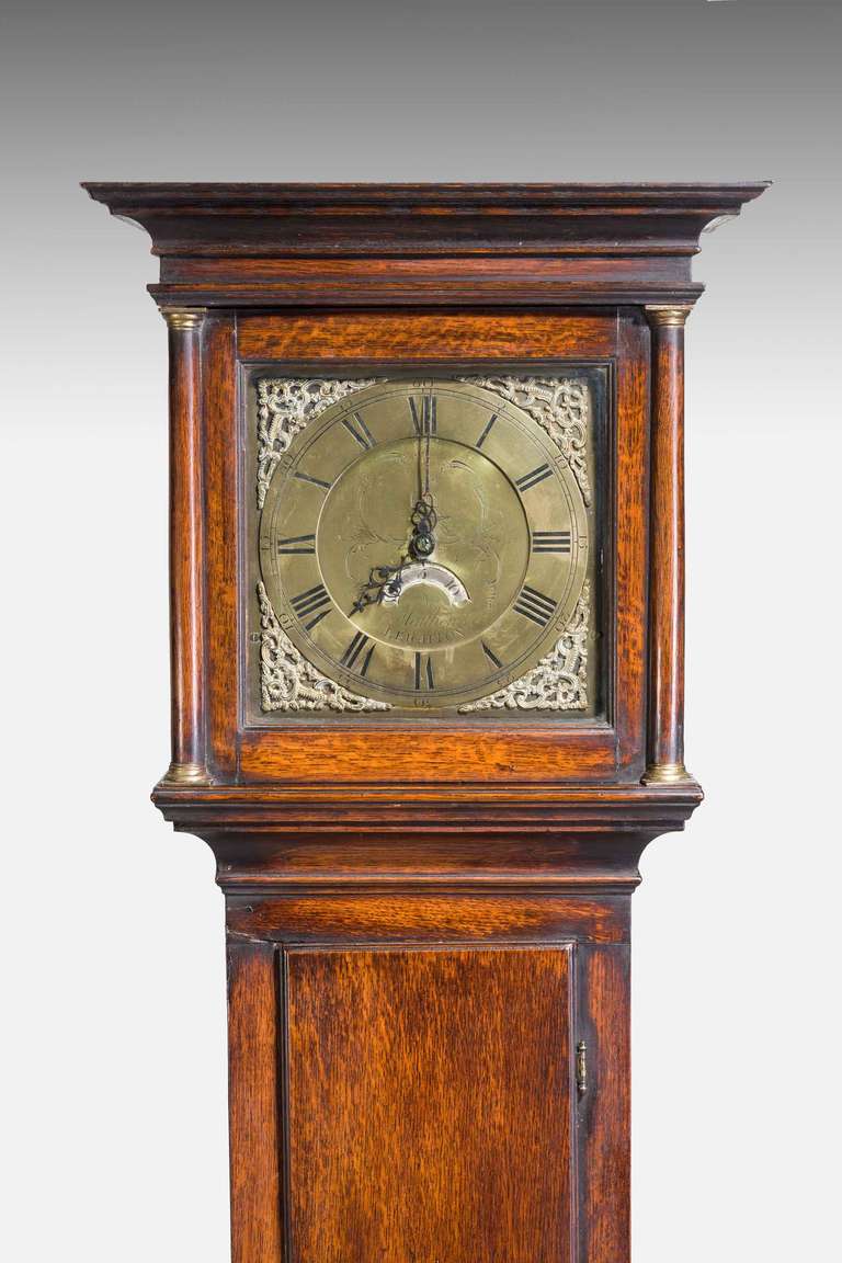 18th Century Longcase Clock by Mathews of Leighton In Good Condition In Peterborough, Northamptonshire