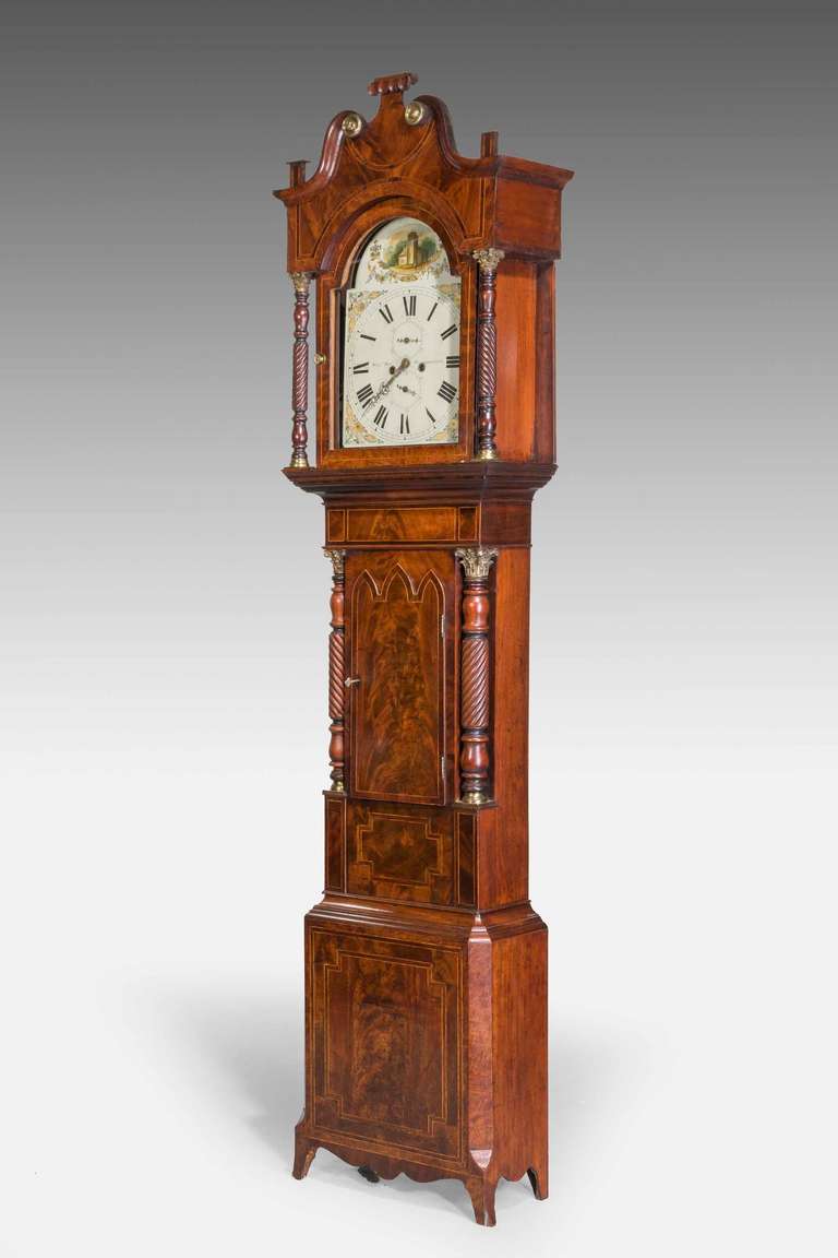 British 19th Century Mahogany Long Case Clock by William Hay of Wolverhampton