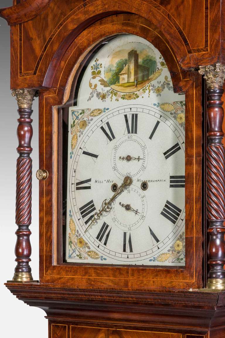 19th Century Mahogany Long Case Clock by William Hay of Wolverhampton 4