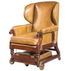 Antique 19th Century Invalids' Chair, Stamped J. Ward