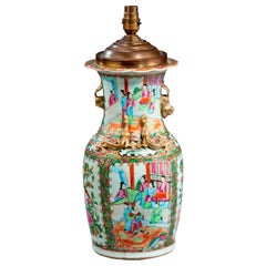 19th Century Canton Vase Lamp