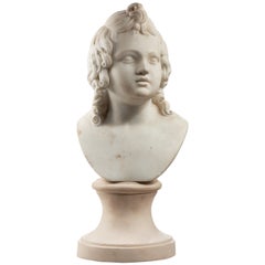 marblegirl17 Mid-17th Century Marble Bust of a Girl