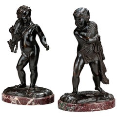 Pair of Mid-19th Century Italian Bronze Figures