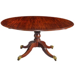 Regency Period Mahogany Circular Dining Table