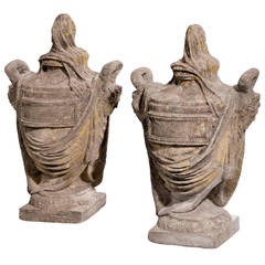 Pair of 18th Century Stone Vases