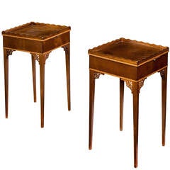 Pair of 19th Century Mahogany Urn Stands