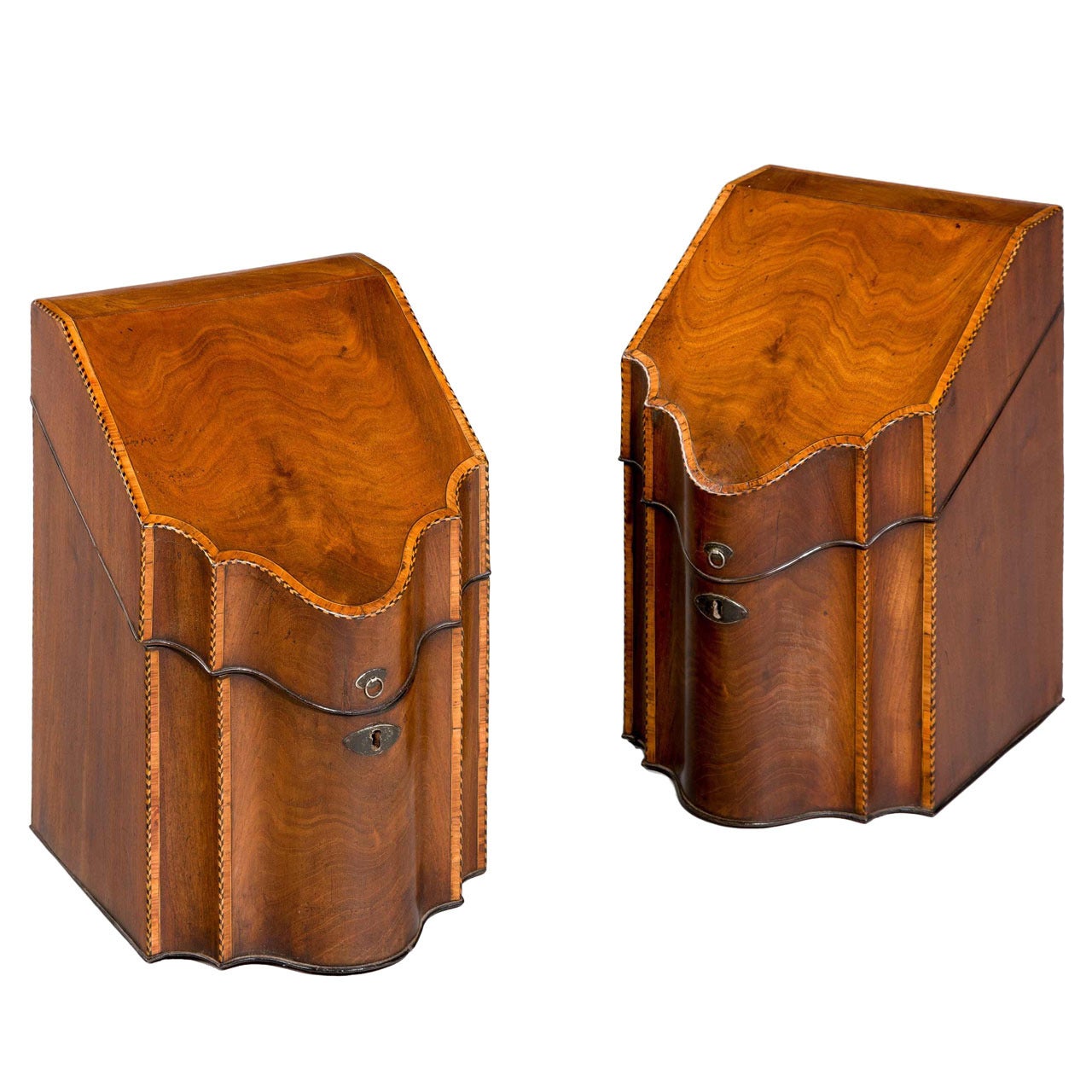 Pair of George lll Period Knife Boxes
