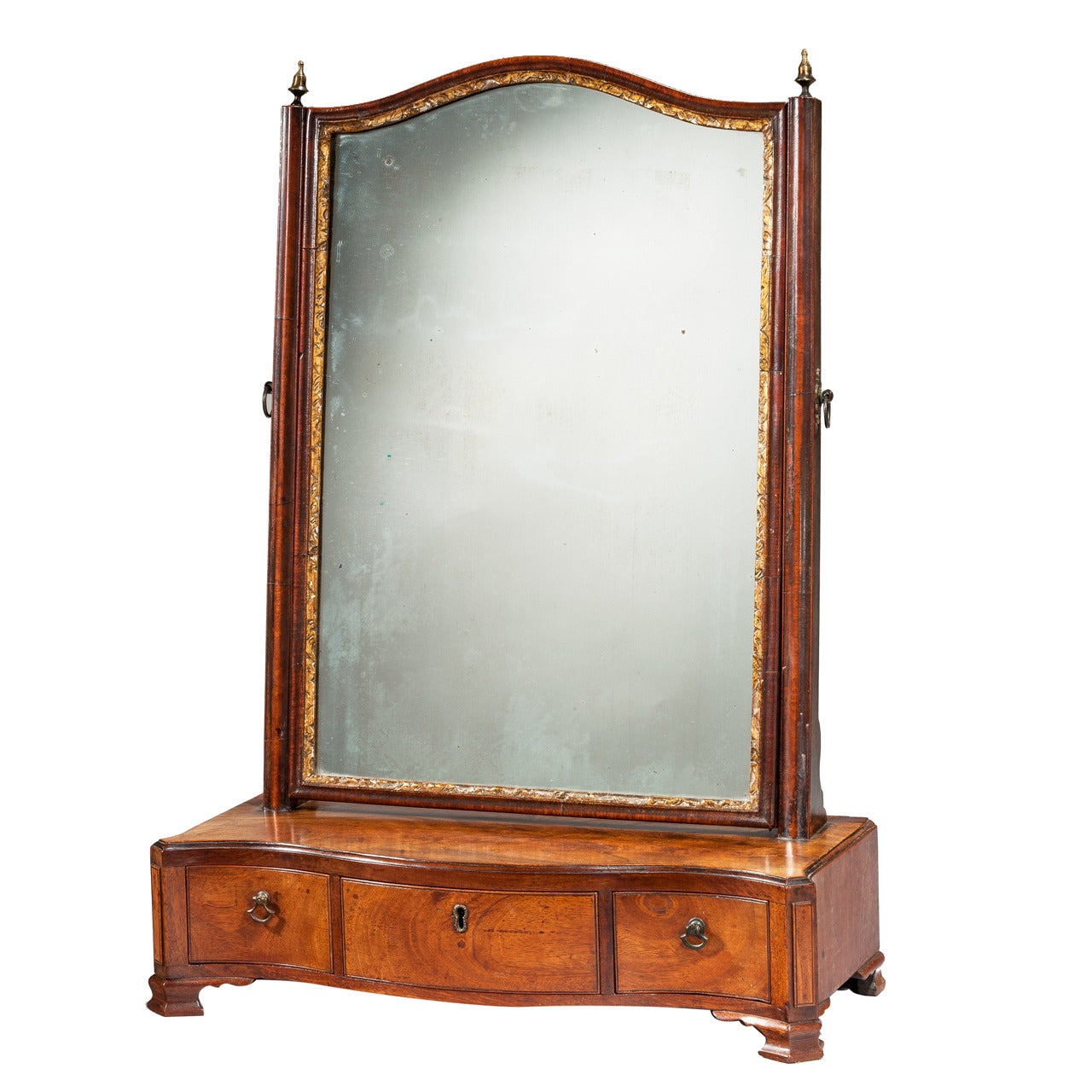 Chippendale Period Mahogany Dressing Mirror