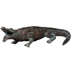 1920s Bronze Figure of an Alligator