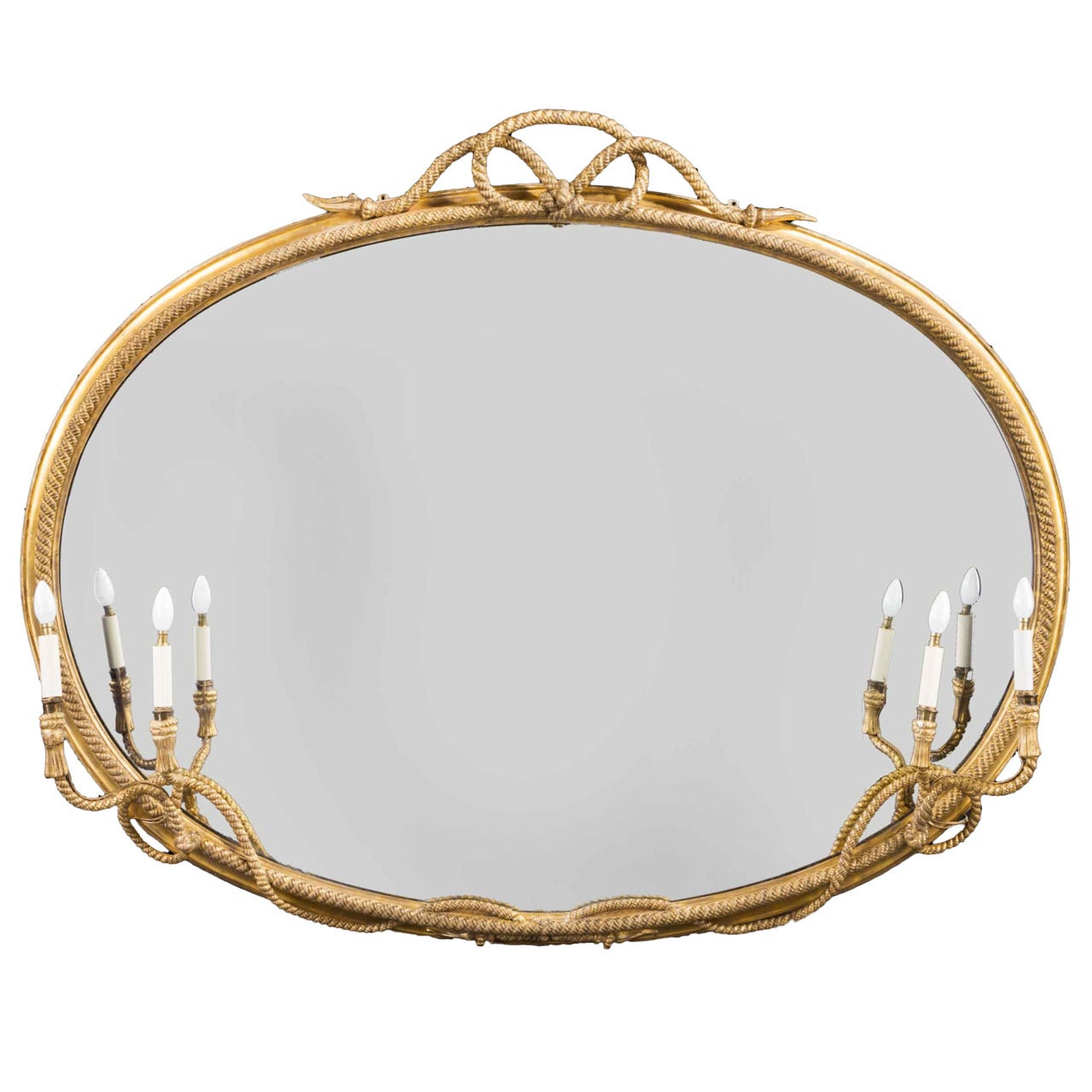 Miroir français en bois doré du XIXe siècle en vente