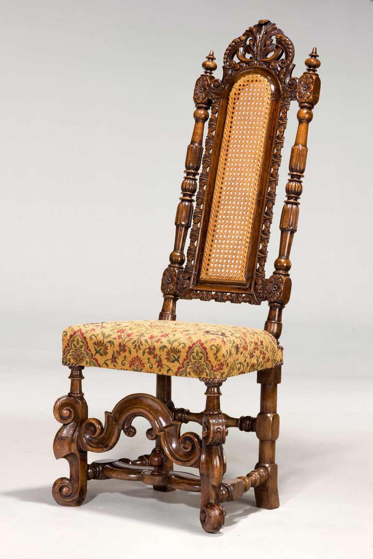 British Fine Pair of James II Period Chairs