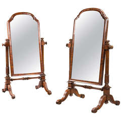Pair of Mid-19th Century Children's Cheval Mirrors 12