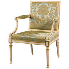 Chippendale Period Parcel-Gilt Elbow Chair 11
