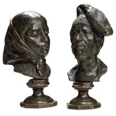 Pair of Mid-19th Century French Desk Bronzes