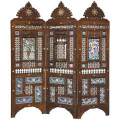 19th Century Middle Eastern Three-Fold Screen 7