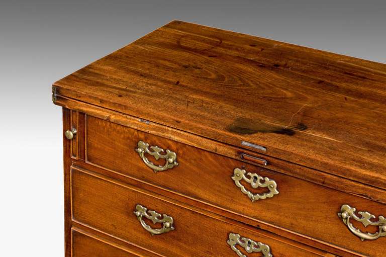 British Chippendale Period Mahogany Bachelors Chest For Sale