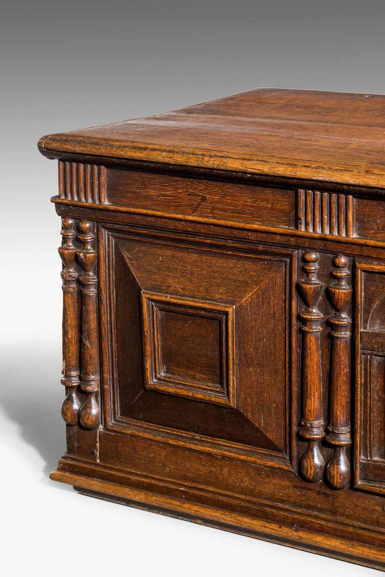 British Oak Panelled Early 18th Century Chest Coffer