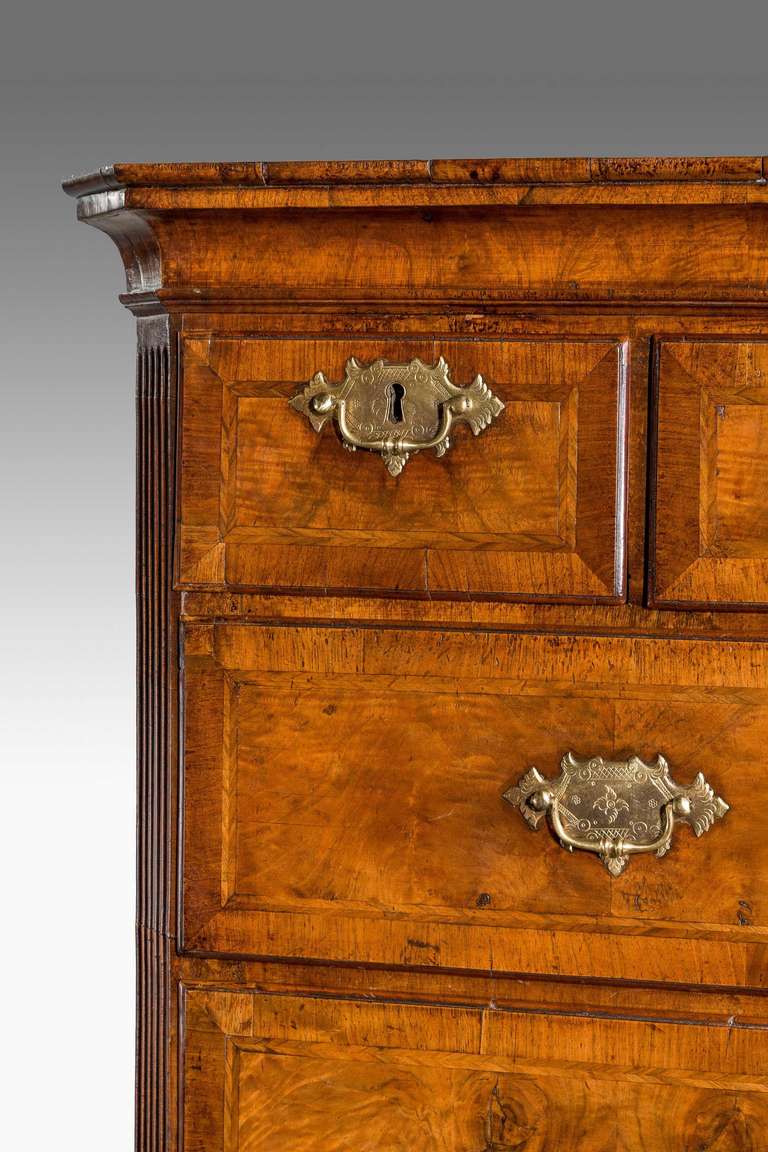 British George II Period Walnut Tallboy or Chest on Chest For Sale