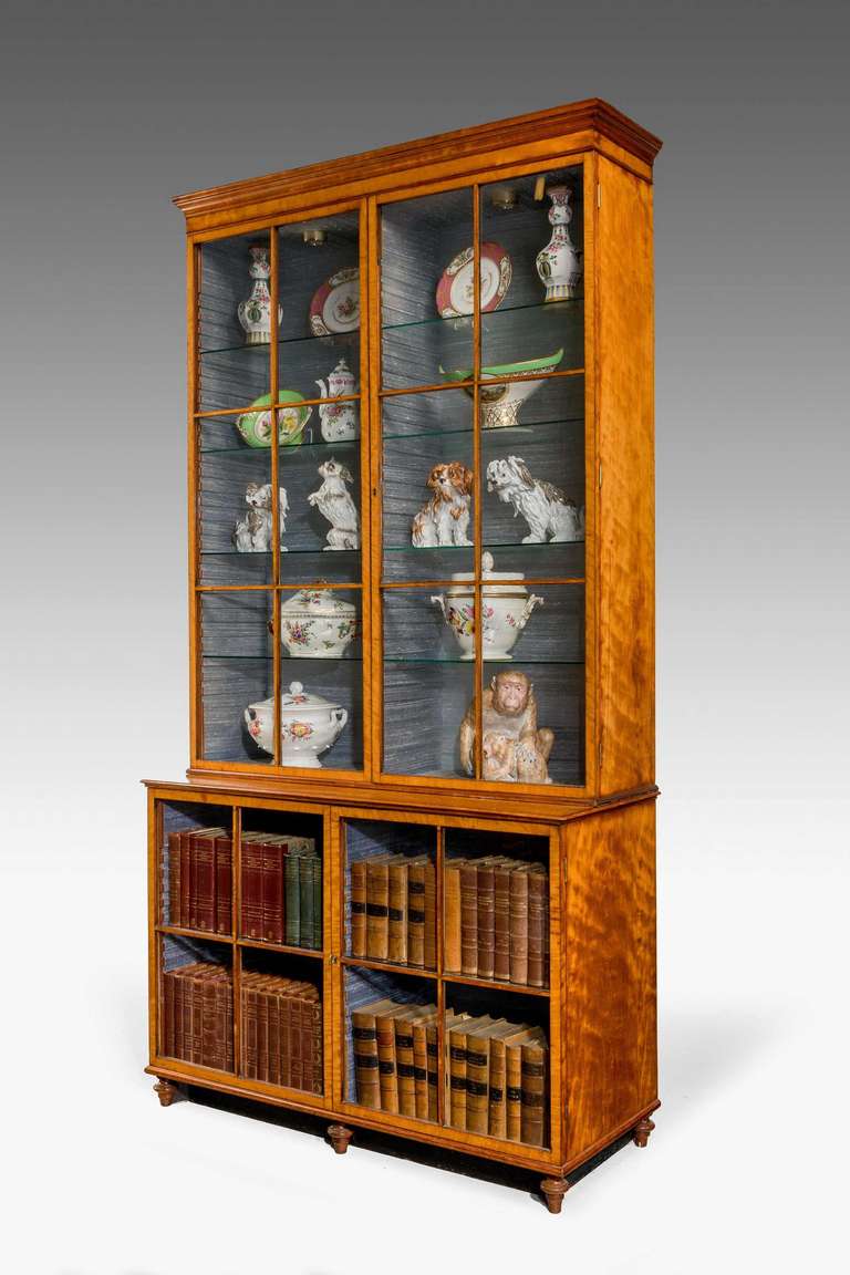 18th Century George III Period Satinwood Bookcase