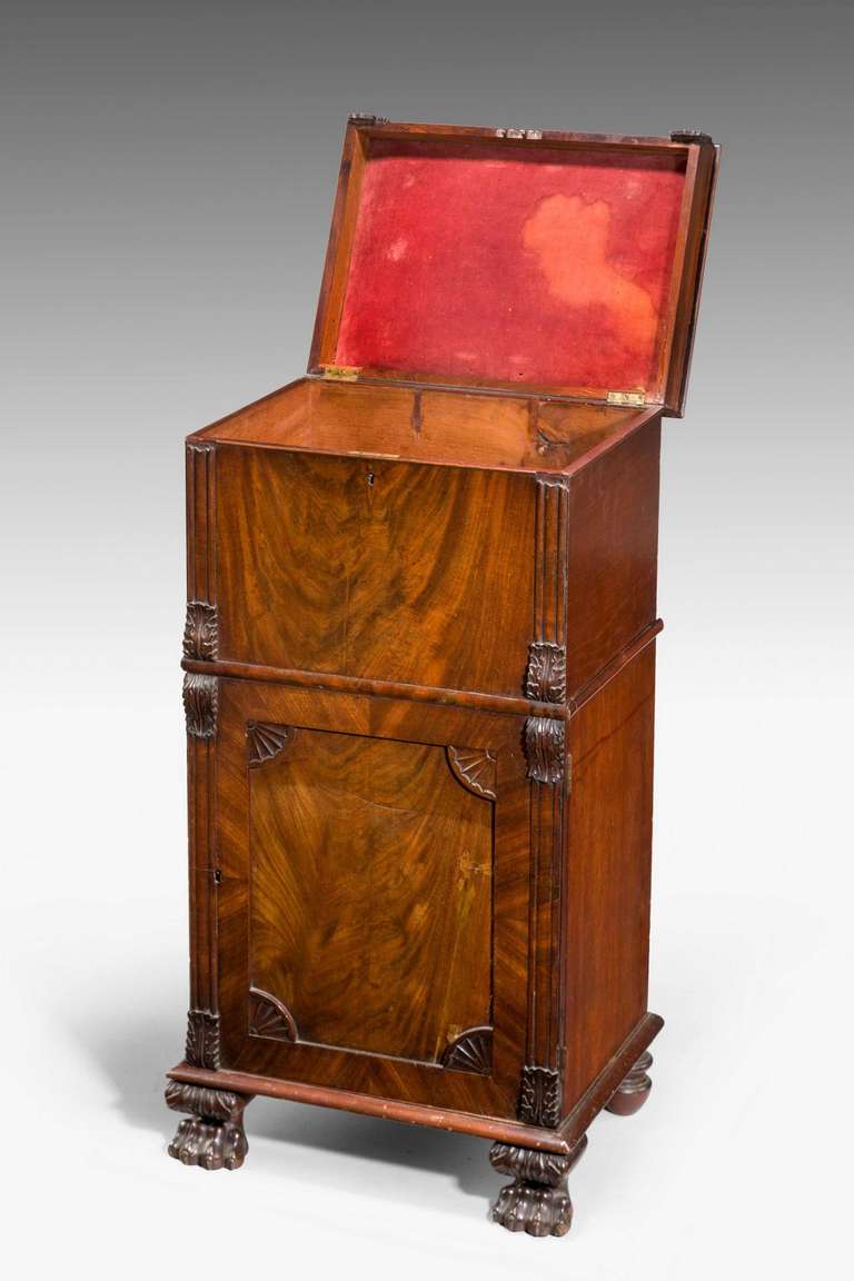 George III Period Mahogany Pedestal Cupboard In Excellent Condition In Peterborough, Northamptonshire