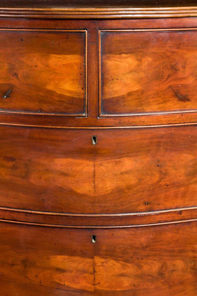 18th Century and Earlier George III Period Serpentine Chest