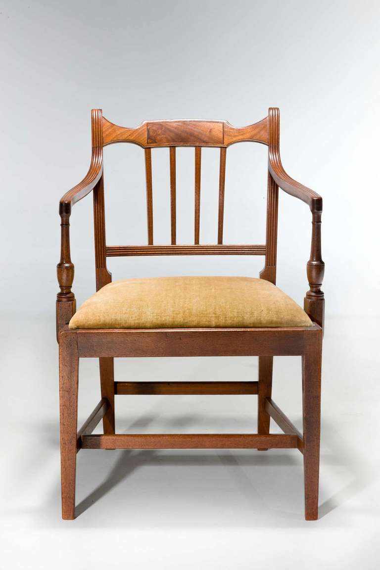  Eight George III Period Dining Chairs (Six Side Chairs plus Two Armchairs) 1