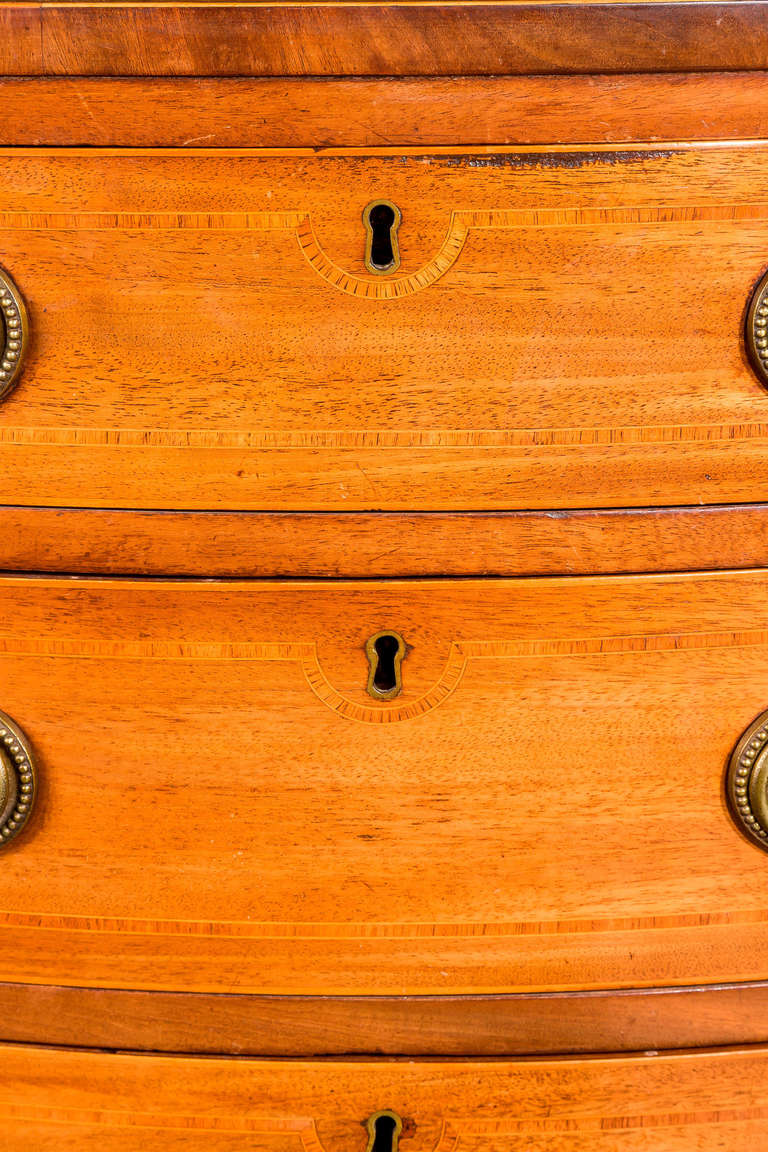 British George III Period Mahogany Demilune Commode