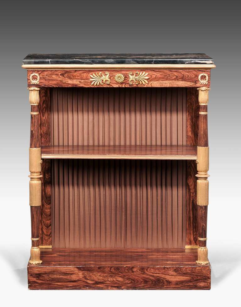 Rosewood Regency Period Gilt Side Cabinet For Sale