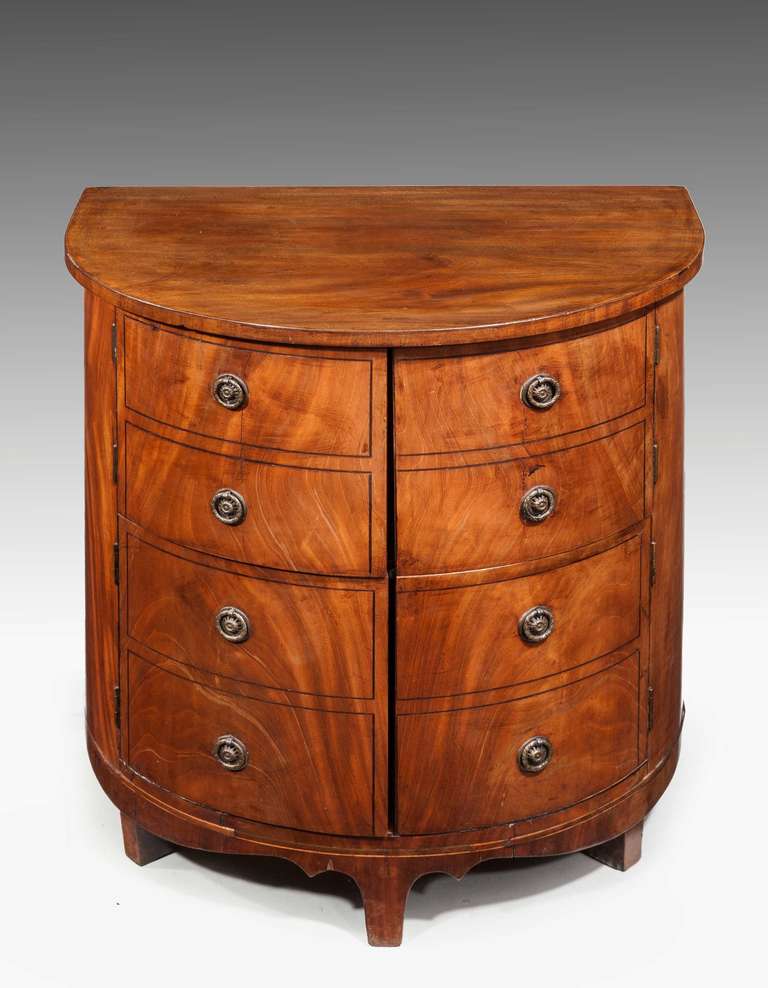 British Early 19th Century Bow-Front Commode