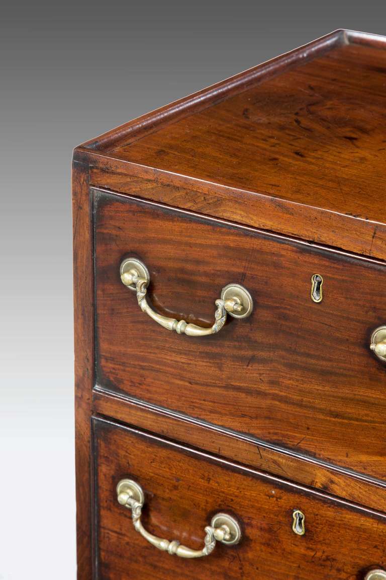 British George III Period Four Drawer Mahogany Chest