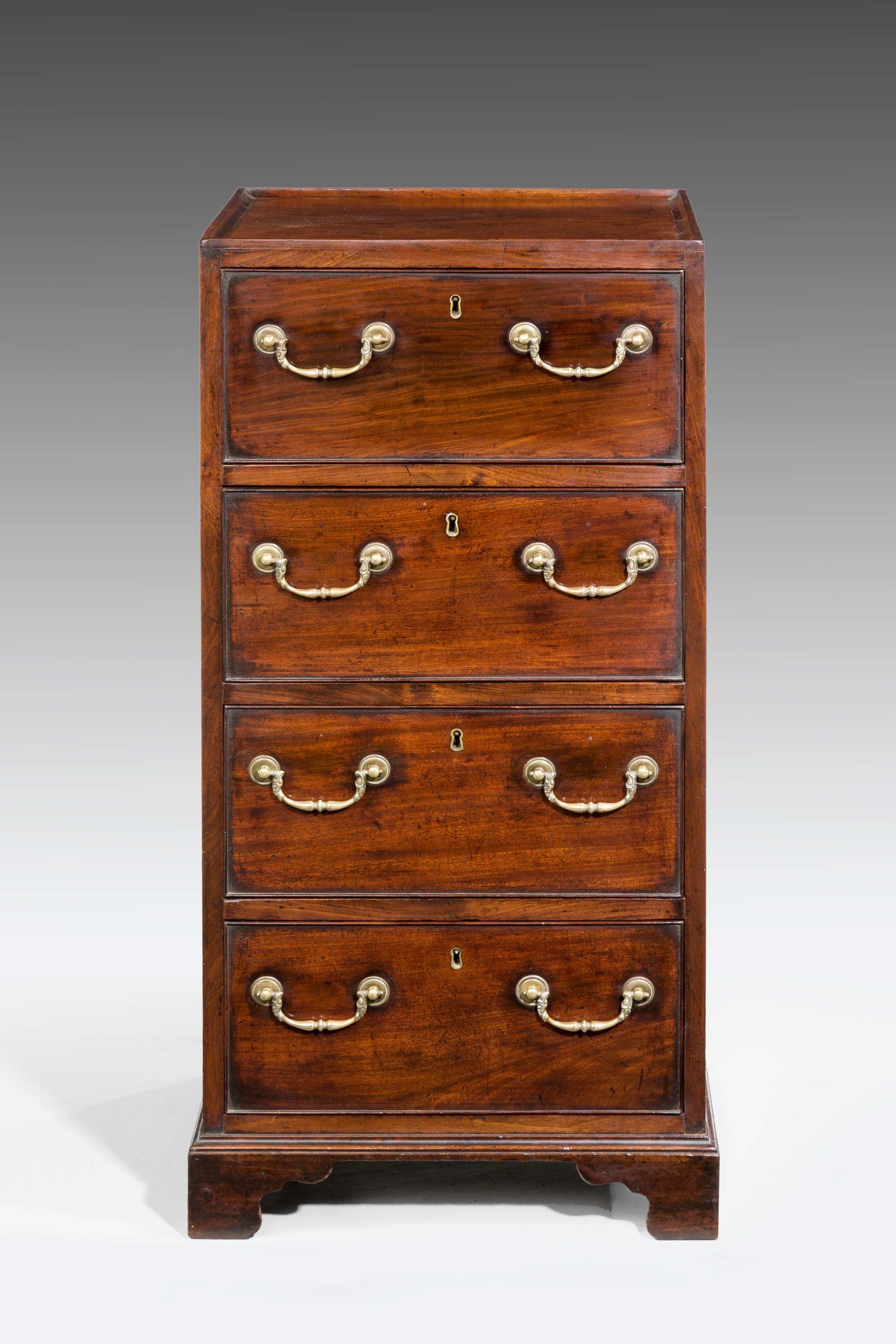 George III Period Four Drawer Mahogany Chest