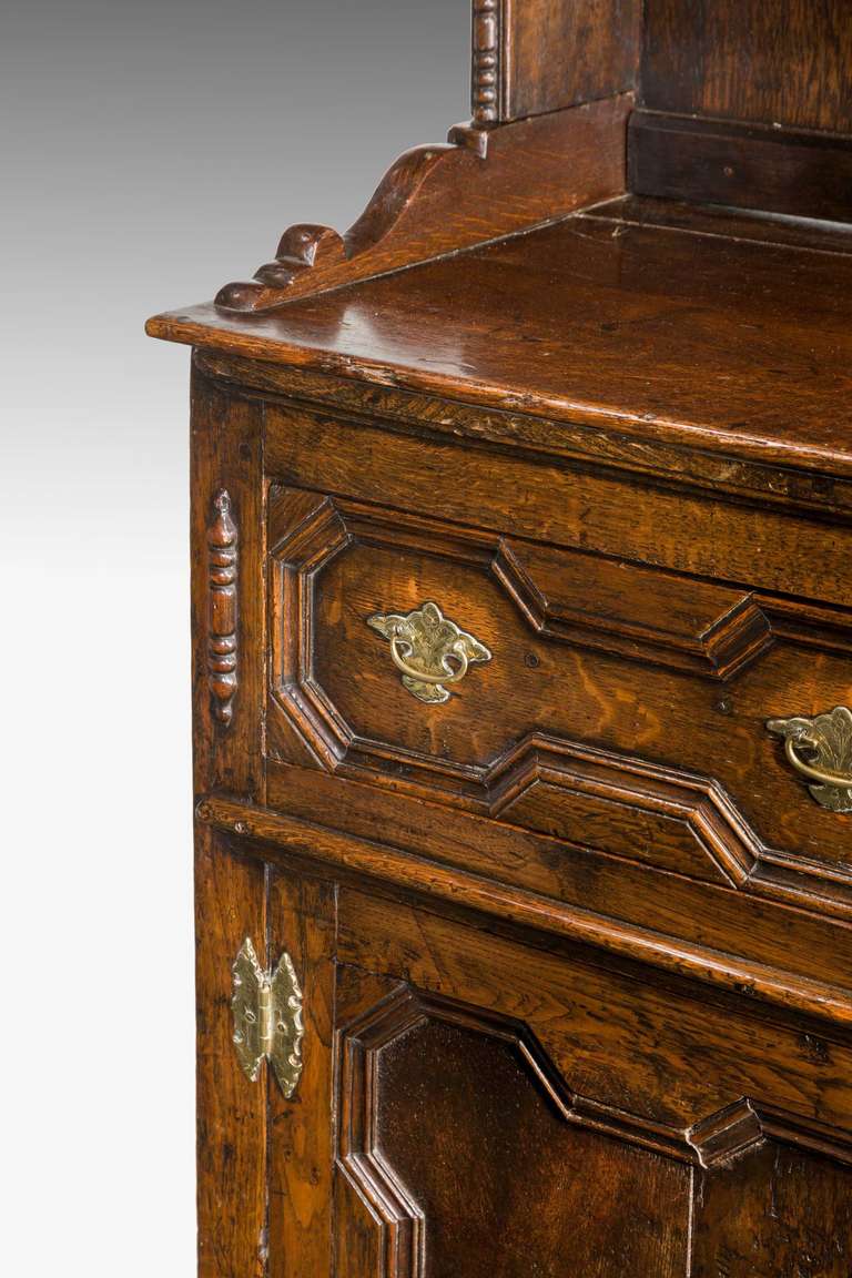 George II Mid-18th Century Oak Dresser and Rack For Sale