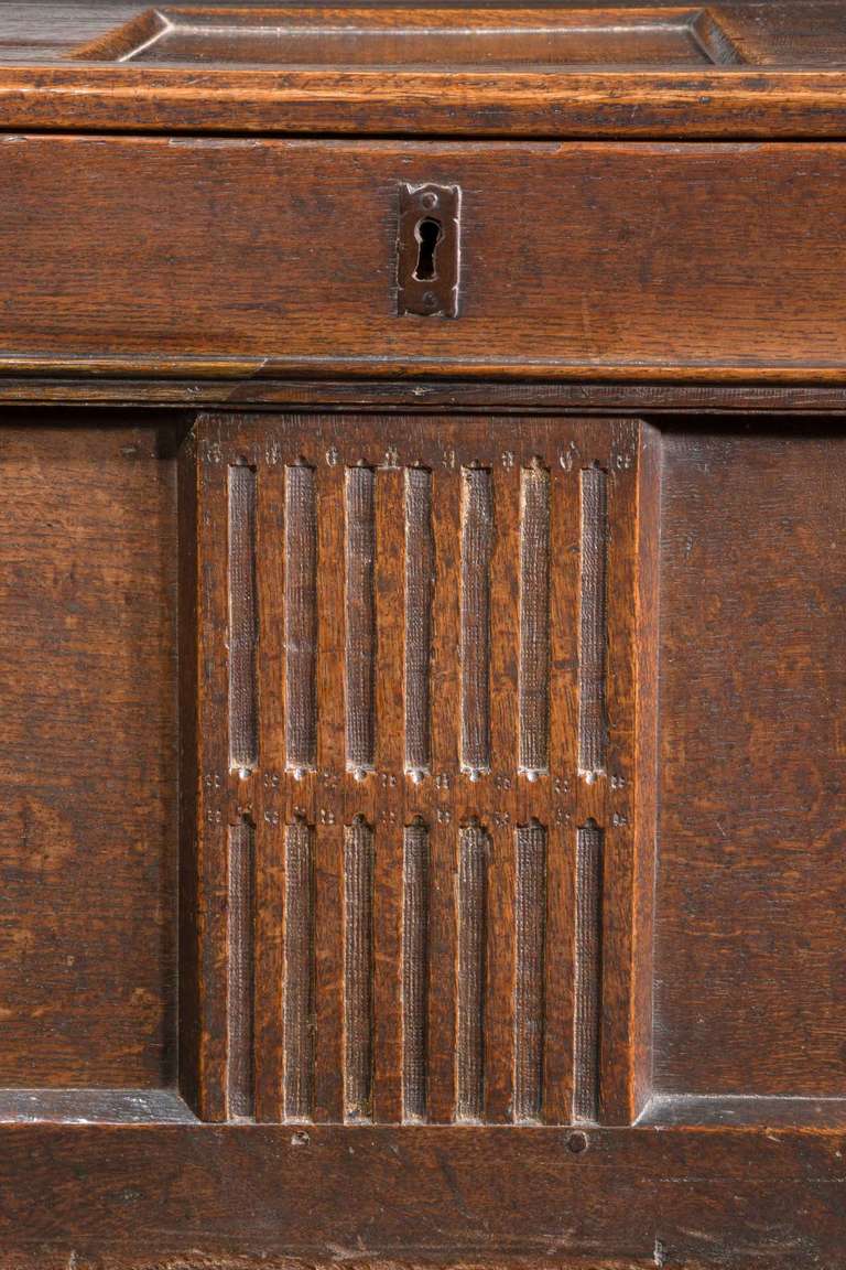 British Early 18th Century Panelled Kist Coffer